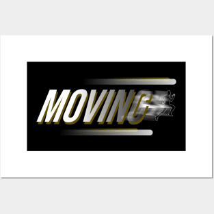 moving on text design typhography Posters and Art